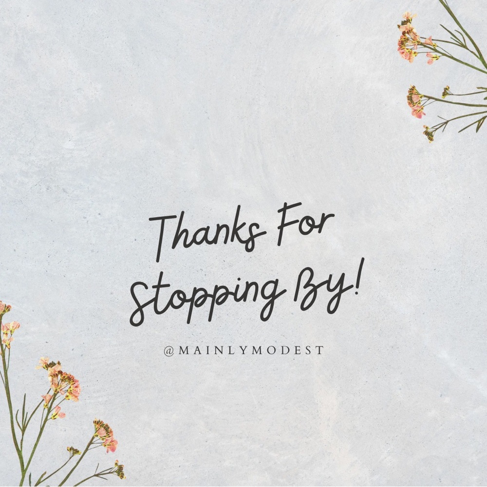 THANKS FOR STOPPING BY
